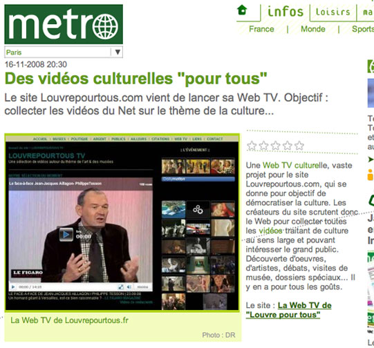 <h6>Article dans METRO</h6> <h6>Article dans METRO</h6>